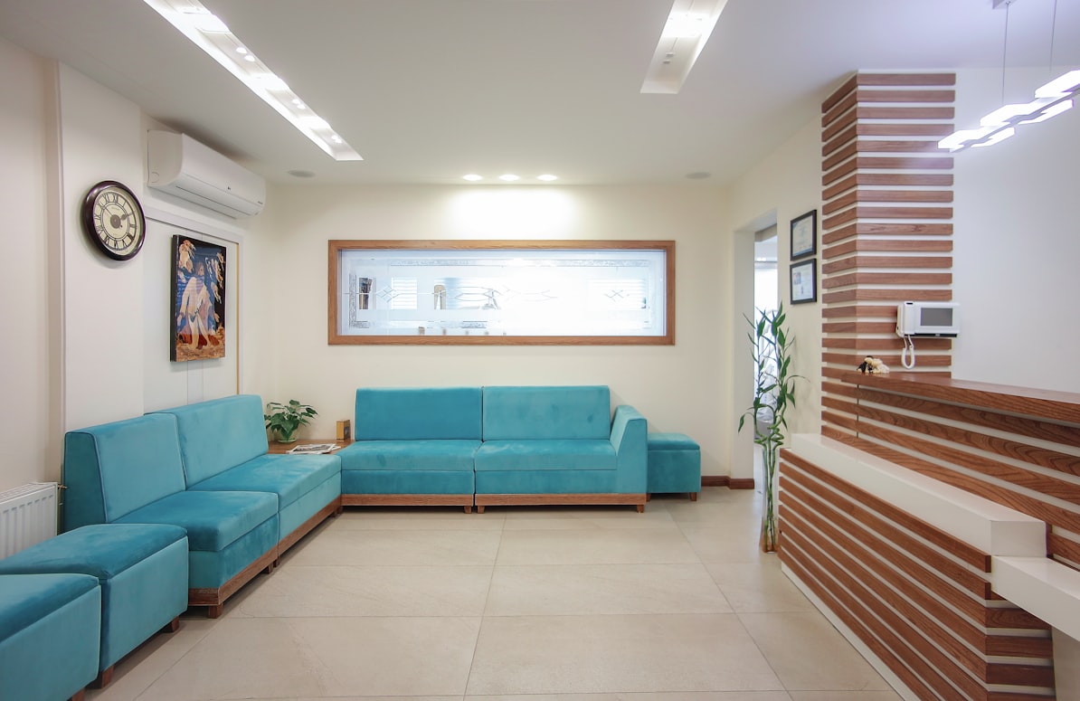 Modern clinic reception area
